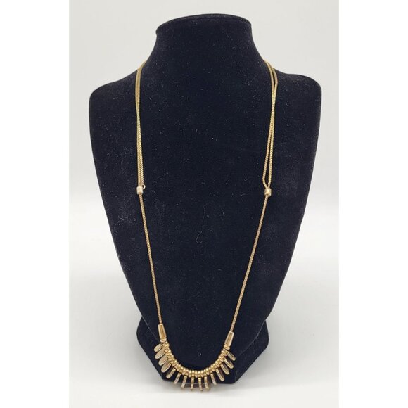 Madewell Mini Coinmix Necklace Brass Minimalist Slider Adjustable Boho - Picture 1 of 11